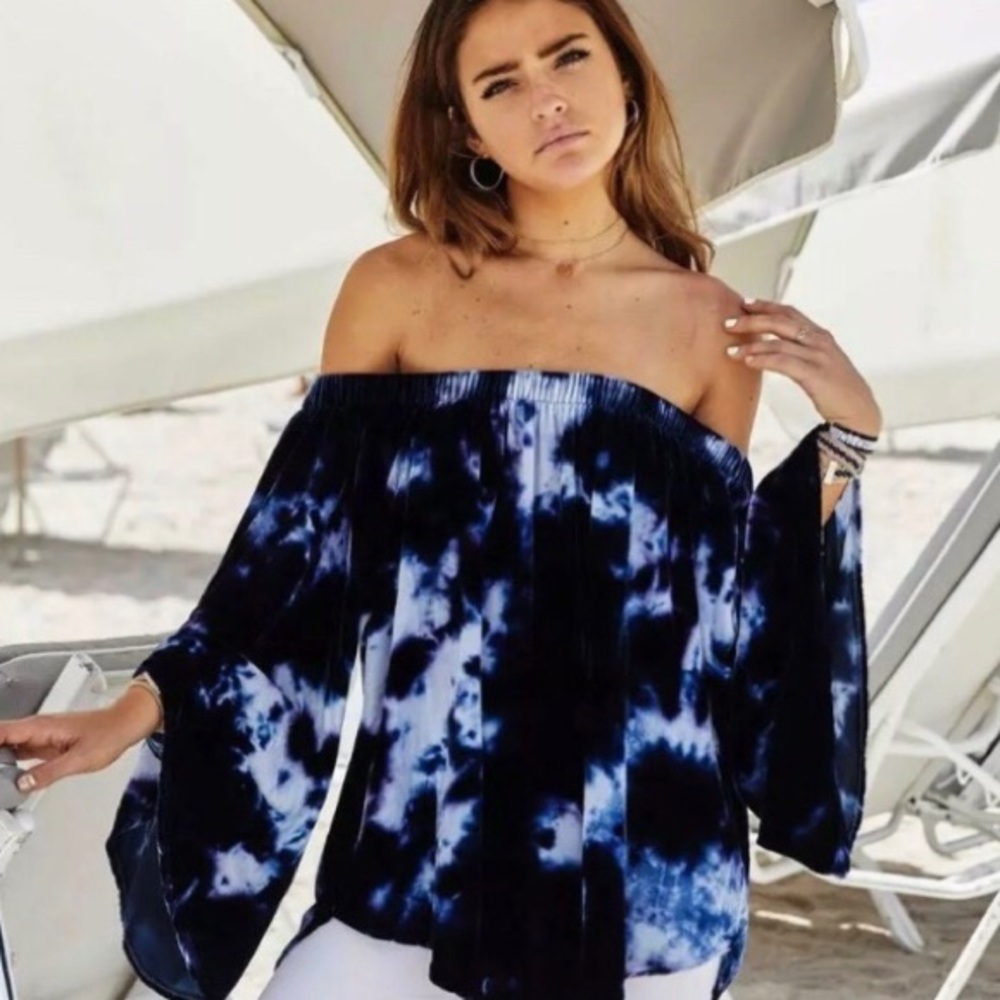 Fifteen Twenty Tie Dye Off Shoulder Bell Top M